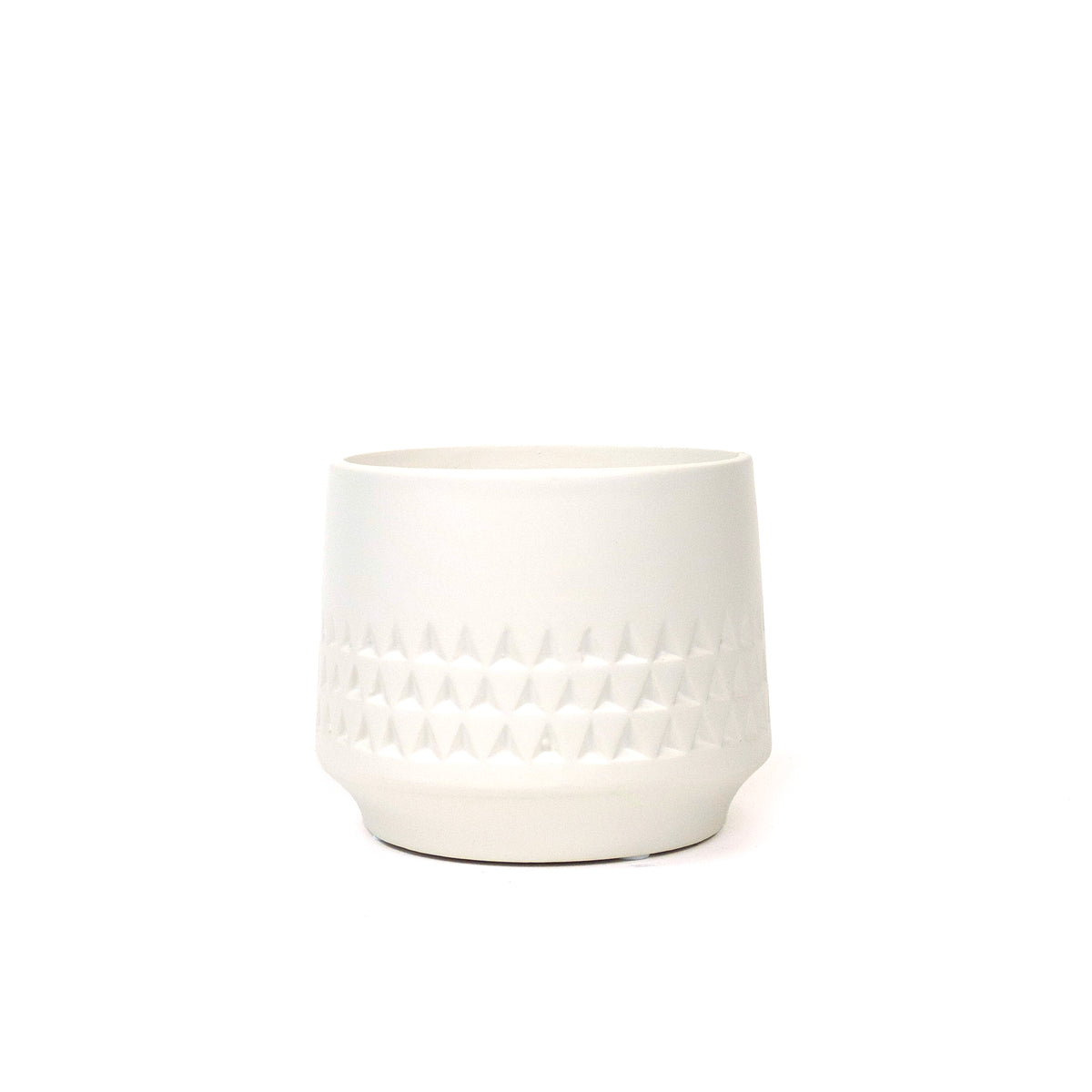Pot, 4in, Ceramic, Dolomite, Oslo Matte White - Floral Acres Greenhouse & Garden Centre