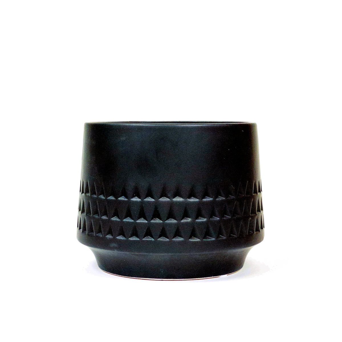 Pot, 6in, Ceramic, Dolomite, Matte Black - Floral Acres Greenhouse & Garden Centre