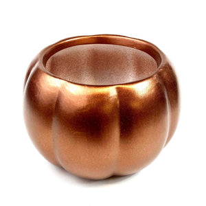 Pot, 4in, Ceramic, Dolomite, Copper Pumpkin