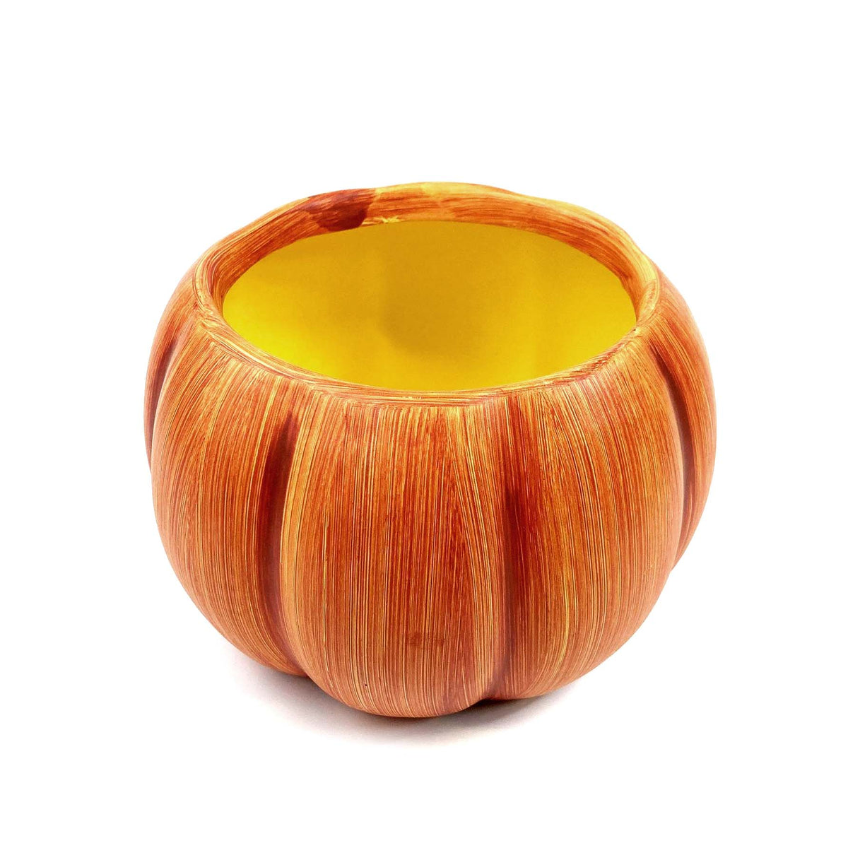 Pot, 4in, Ceramic, Dolomite, Orange Pumpkin