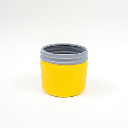Pot, 4in, Ceramic, Dolomite, Yellow Mason Jar - Floral Acres Greenhouse & Garden Centre