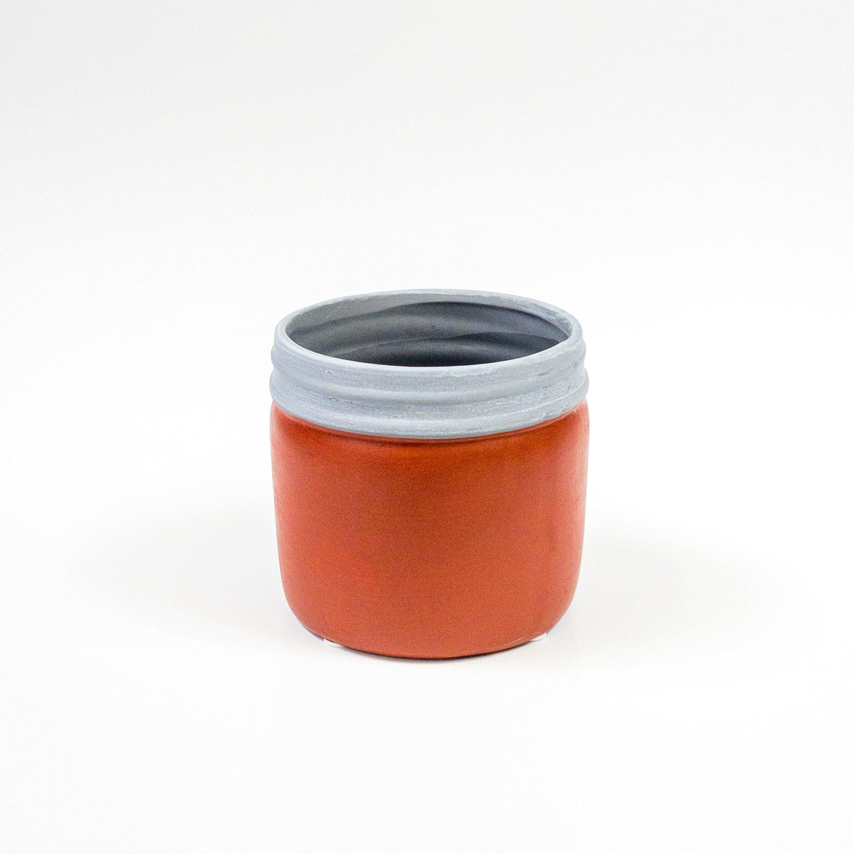 Pot, 4in, Ceramic, Dolomite, Rust Mason Jar - Floral Acres Greenhouse & Garden Centre
