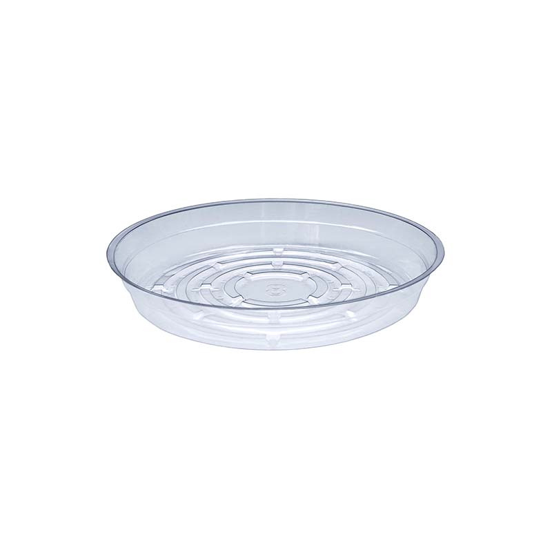 Saucer, 8in, Plastic, Clear Round Vinyl