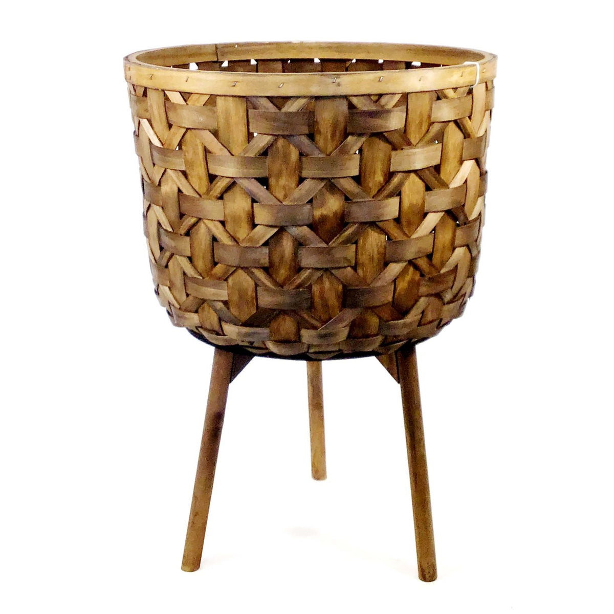 Planter, Woven Slat Basket Plant Stands Large - Floral Acres Greenhouse & Garden Centre