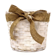 Load image into Gallery viewer, Pot, 6in, Basket, White Washed w Ribbon, w Liner - Floral Acres Greenhouse &amp; Garden Centre

