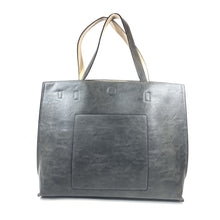 Load image into Gallery viewer, Handbag, Freyja Reversible Vegan Tote, Slate/Tan
