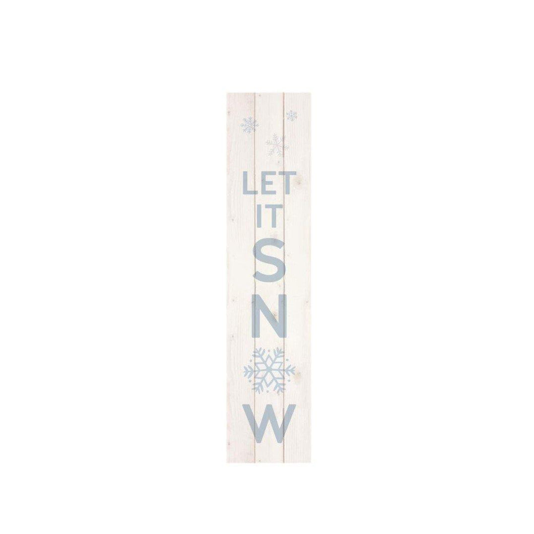 Wooden Pallet Decor, 'Let It Snow', 10.5in x 47in - Floral Acres Greenhouse & Garden Centre