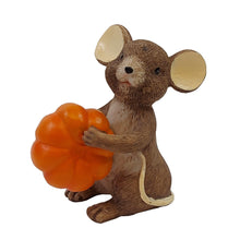 Load image into Gallery viewer, Polyresin Decor, Mouse w/ Pumpkin - Floral Acres Greenhouse &amp; Garden Centre
