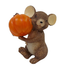 Load image into Gallery viewer, Polyresin Decor, Mouse w/ Pumpkin - Floral Acres Greenhouse &amp; Garden Centre
