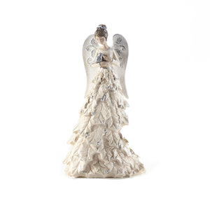 Polystone Angel Figurine w/ Leaf Skirt