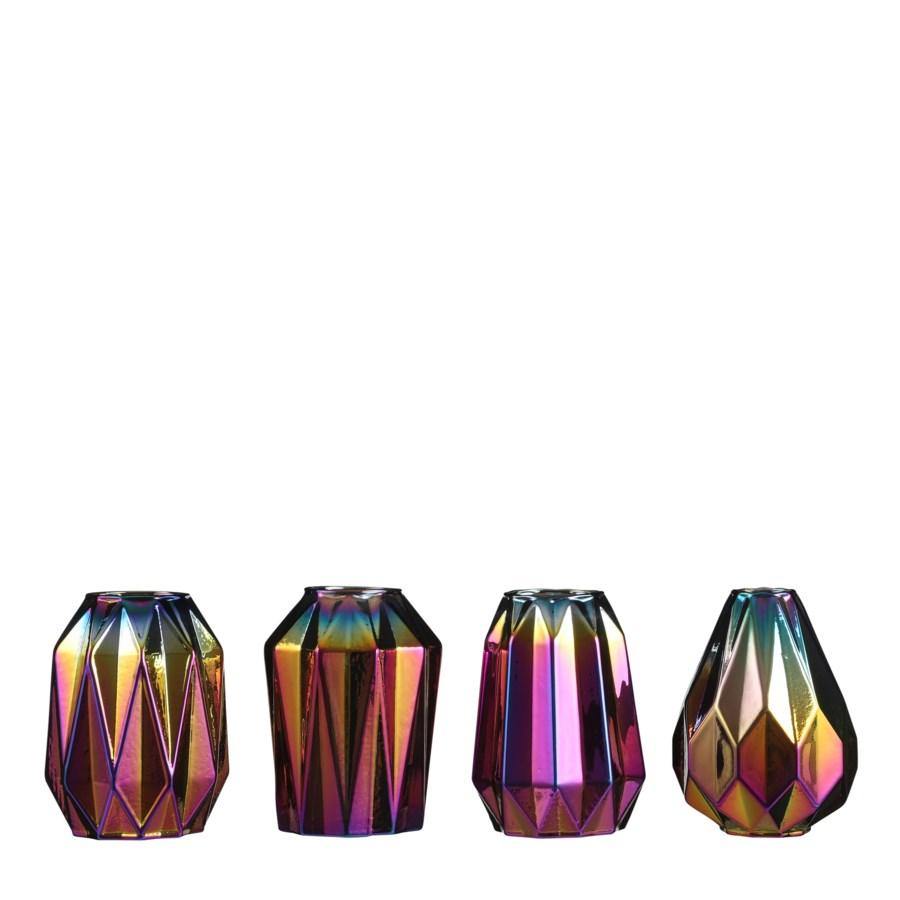 Vase, 4in, Metallic, Chrome - Floral Acres Greenhouse & Garden Centre