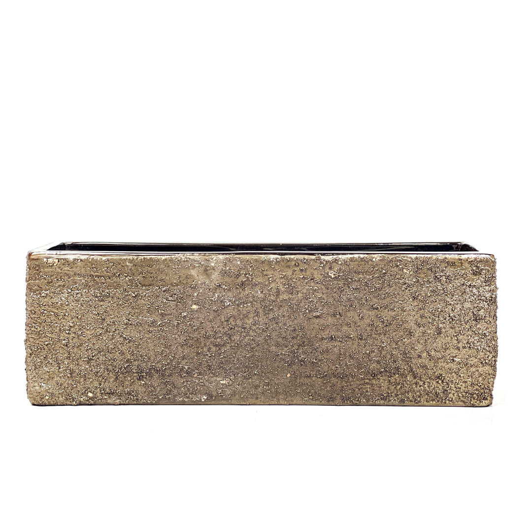 Planter, 12in, Ceramic, Rectangle - Floral Acres Greenhouse & Garden Centre
