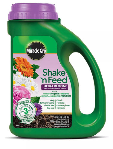 Miracle Gro, Shake & Feed, Ultra Bloom, 2.04kg - Floral Acres Greenhouse & Garden Centre