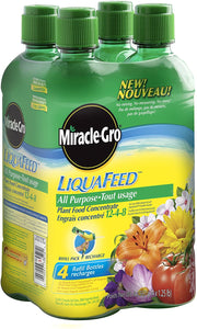 Miracle-Gro Liquafeed, Refill Pack, 4 Bottles - Floral Acres Greenhouse & Garden Centre
