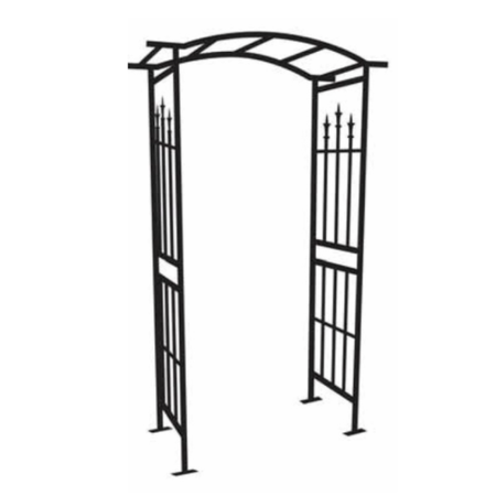 Contemporary Arbour, Black, 44in x 92in x 22in - Floral Acres Greenhouse & Garden Centre