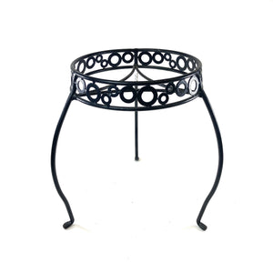 Plant Stand, Circle Motif, Black, 15in - Floral Acres Greenhouse & Garden Centre