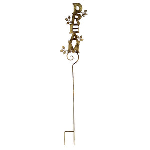 Stake, Metal, Dream, Distressed Yellow, 54in - Floral Acres Greenhouse & Garden Centre