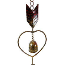 Load image into Gallery viewer, Metal Rain Chain, Hearts and Arrows - Floral Acres Greenhouse &amp; Garden Centre
