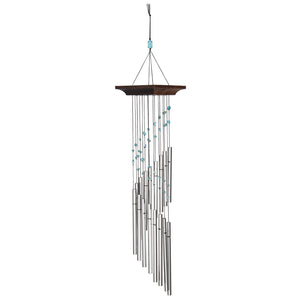 Mystic Spiral Wind Chime, Turquoise, 22in - Floral Acres Greenhouse & Garden Centre