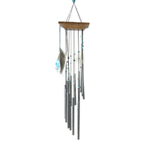 Load image into Gallery viewer, Mystic Spiral Wind Chime, Turquoise, 22in - Floral Acres Greenhouse &amp; Garden Centre
