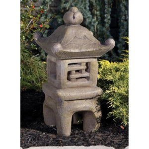 Cement Pagoda Garden Accent, 12.5in x 24.5in - Floral Acres Greenhouse & Garden Centre