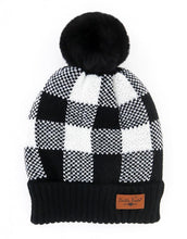 Load image into Gallery viewer, Buffalo Plaid Beanie w/ Pom Pom, Assorted - Floral Acres Greenhouse &amp; Garden Centre
