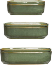 Load image into Gallery viewer, Stoneware Container w Lid, Reactive Glaze, Large - Floral Acres Greenhouse &amp; Garden Centre
