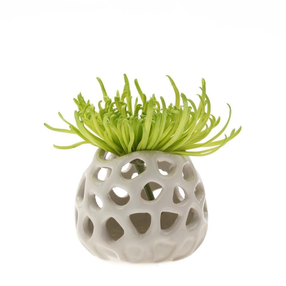 Gideon Vase, 2.5in, White, Planet Moon - Floral Acres Greenhouse & Garden Centre