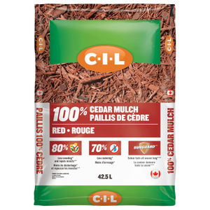 C-I-L 100% Cedar Mulch, Red, 42.5L - Floral Acres Greenhouse & Garden Centre