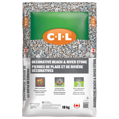 C-I-L Beach/River Stone, 18kg - Floral Acres Greenhouse & Garden Centre