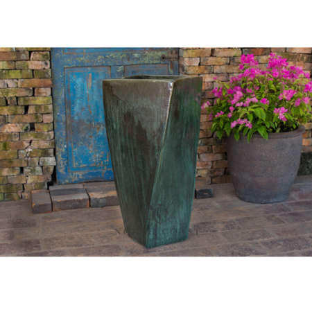 Planter, 16in, Le Croix Signature Dunraven, Moss - Floral Acres Greenhouse & Garden Centre