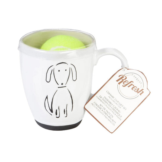 Ceramic Cup Gift Set w/ Dog Toy, 16oz - Floral Acres Greenhouse & Garden Centre