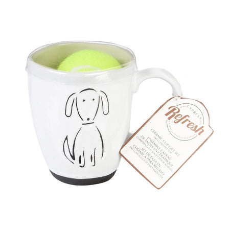 Ceramic Cup Gift Set w/ Dog Toy, 16oz - Floral Acres Greenhouse & Garden Centre