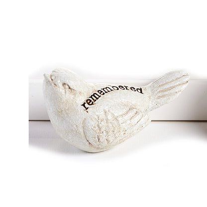 Bird Memorial Token, White, 2.5in