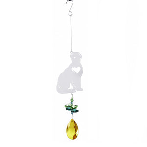 Crystal Ornament, Metal & Glass, Pets