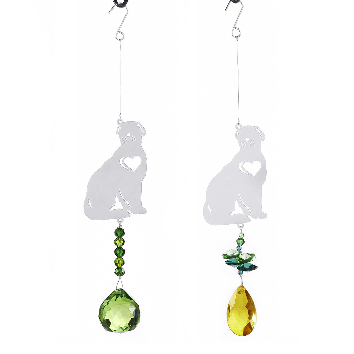 Crystal Ornament, Metal & Glass, Pets
