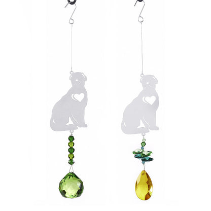 Crystal Ornament, Metal & Glass, Pets