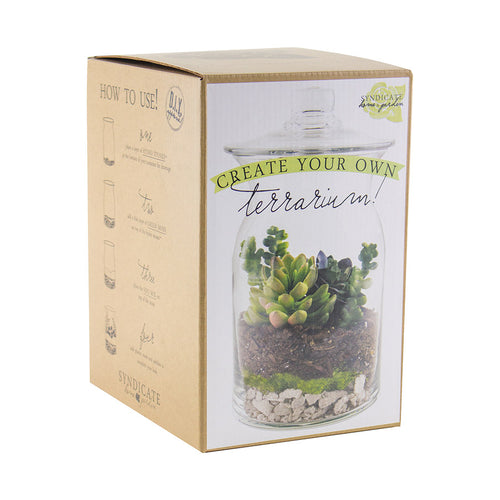 DIY Terrarium Kit incl. Vase, Moss, Soil, Stones - Floral Acres Greenhouse & Garden Centre