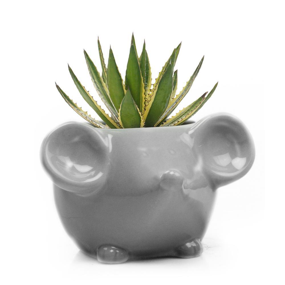 Pot, 4in, Mouse, Ceramic - Floral Acres Greenhouse & Garden Centre