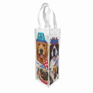 Canvas Wine/Gift Bag, Party Pooches - Floral Acres Greenhouse & Garden Centre