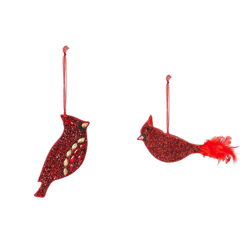Ornament, Glass Beaded Cardinal - Floral Acres Greenhouse & Garden Centre