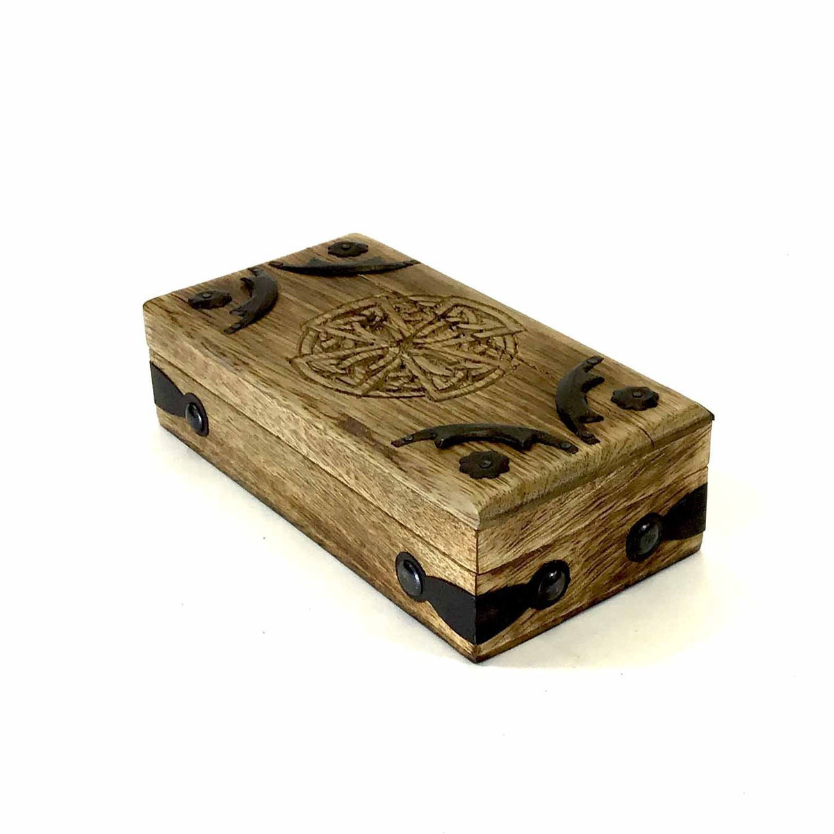 Mango Wood Nested Box, Metal, Celtic, Small - Floral Acres Greenhouse & Garden Centre