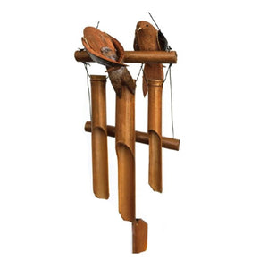 Perched Birds Wind Chime with Bamboo Tubes - Floral Acres Greenhouse & Garden Centre
