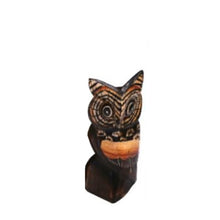 Load image into Gallery viewer, Decor, Wood Carved Owl, Amber, Small - Floral Acres Greenhouse &amp; Garden Centre

