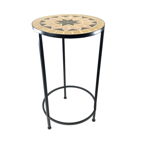 Round Mosaic Table/Plant Stand, Large - Floral Acres Greenhouse & Garden Centre