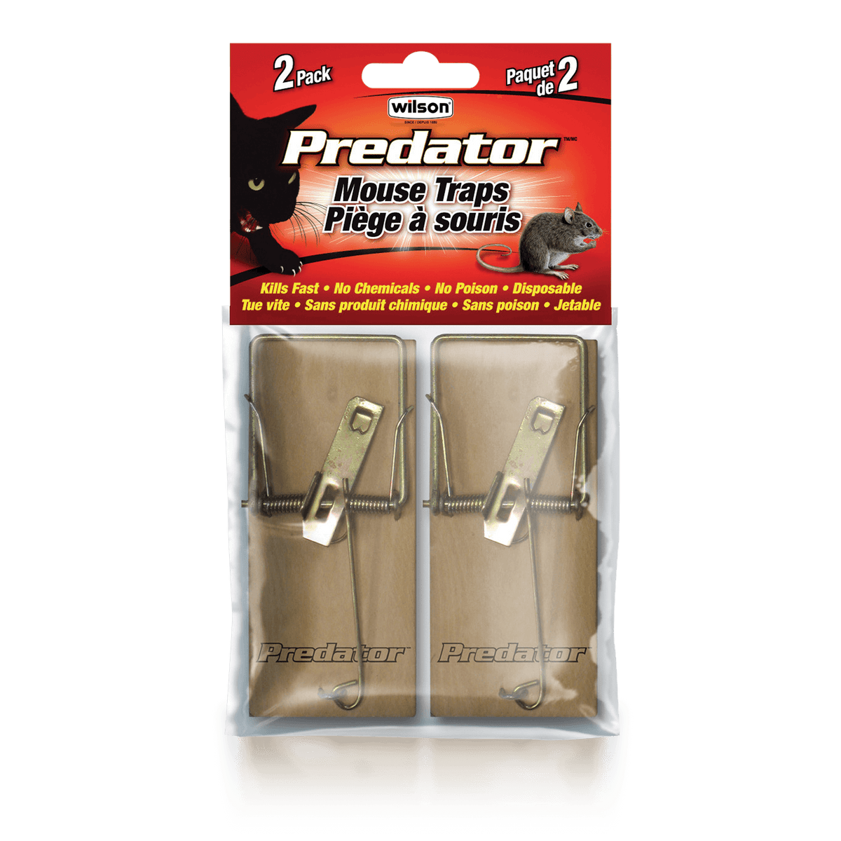 Wilson, Predator, Wood Mouse Traps, 2pk - Floral Acres Greenhouse & Garden Centre