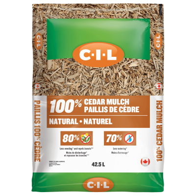 C-I-L 100% Cedar Mulch, Natural, 42.5L - Floral Acres Greenhouse & Garden Centre