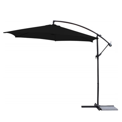 Umbrella, 10ft, Deluxe, Offset, Onyx - Floral Acres Greenhouse & Garden Centre