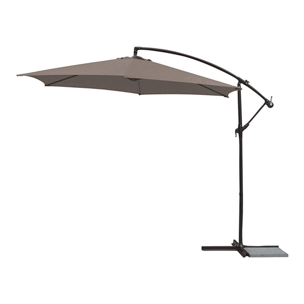 Umbrella, 10ft, Deluxe, Offset, Stone - Floral Acres Greenhouse & Garden Centre