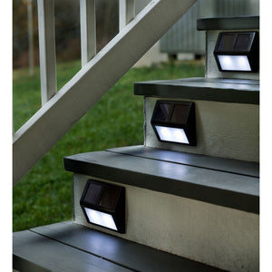 Solar Powered Step Lights, Bronze, Set of 4 - Floral Acres Greenhouse & Garden Centre